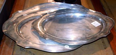 Lot 1465 - Three Gorham Sterling Silver Oval Serving...