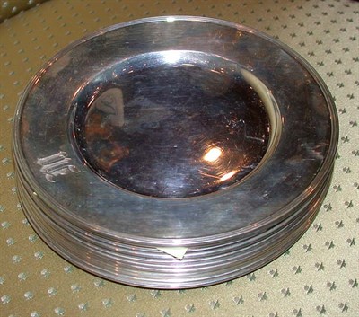 Lot 1493 - Thirteen Gorham Sterling Silver Bread Plates;...