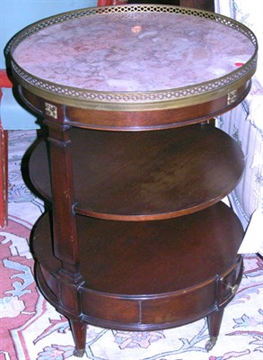 Lot 529 - Louis XVI Style Marble Top Mahogany Three-Tier...