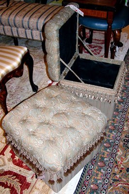 Lot 653 - Pair of Upholstered Storage Stools Height 18...