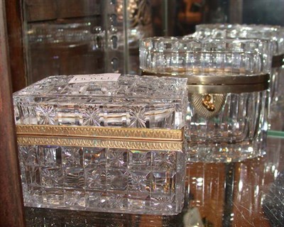 Lot 1552 - Two Charles X Gilt-Metal Mounted Cut Glass...