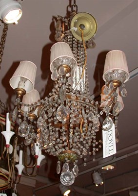 Lot 1578 - Lous XV Style Gilt-Metal and Glass Six-Light...