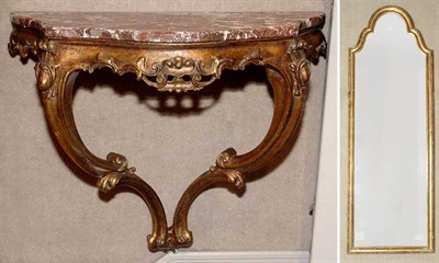 Lot 191 - Queen Anne Style Gilt-Wood Mirror; Together...