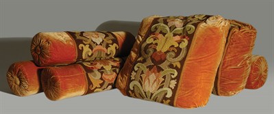 Lot 249 - Group of Ten Needlework and Velvet Pillows