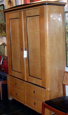 Lot 474 - Biedermeier Style Satinwood Armoire Height 6...