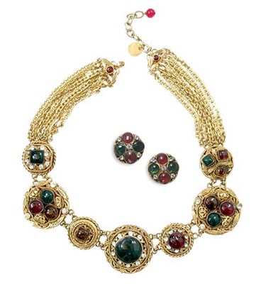 Lot 424 - Gripoix for Chanel Baroque Gilt-Metal...
