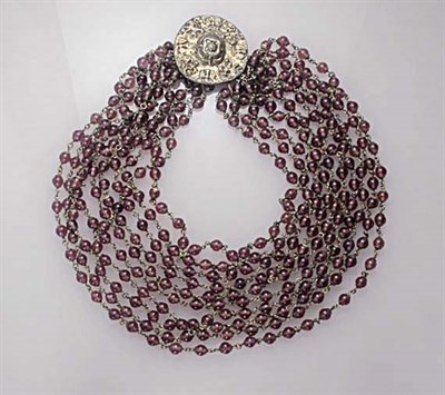 Lot 426 - Gripoix for Chanel Ten Strand Faux Amethyst...