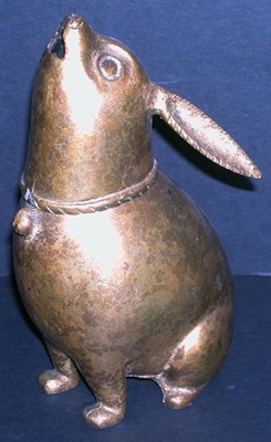 Lot 139 - Japanese Gilt-Metal Moon Gazing Rabbit