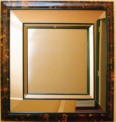 Lot 165 - Faux Tortoise Shell and Ebonized Mirror Height...