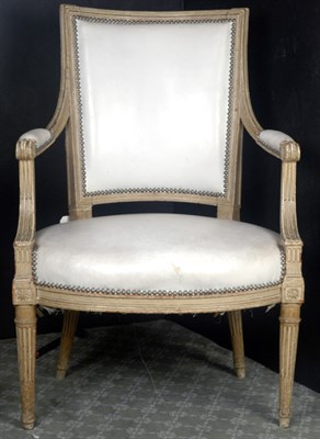Lot 220 - Louis XVI Gray Painted Armchair Last quarter...