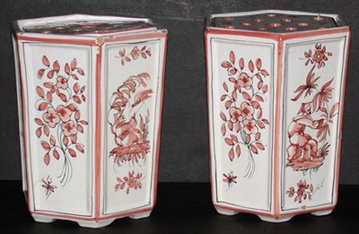 Lot 144 - Pair of Tin Glazed Earthenware Chinoiserie...