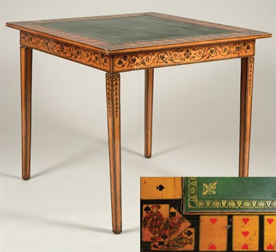 Lot 232 - George III Satinwood and Painted Traveling...
