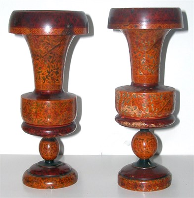Lot 141 - Pair of Southeast Asian Style Painted Urns...
