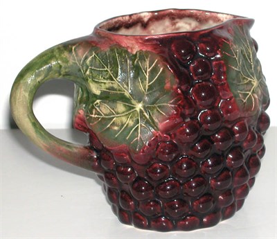 Lot 191 - American Majolica Jug Decorated with grapes...