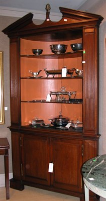 Lot 483 - Georgian Style Mahogany Corner Cupboard Height...