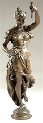 Lot 2668 - Patinated-Bronze Allegorical Figure After a...