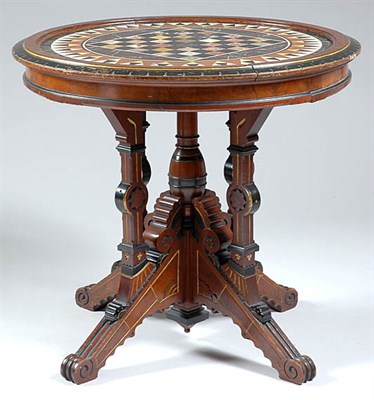 Lot 2148 - Victorian Parcel Gilt and Ebonized Games Table...