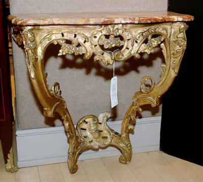 Lot 2146 - Louis XV Style Gilt-Wood Console The...