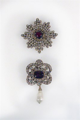 Lot 438 - Two Gripoix for Chanel Pendant Brooches French,...