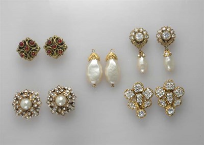 Lot 439 - Group of Gripoix for Chanel Earrings French,...