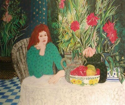 Lot 76 - M. Tidy 20th Century WOMAN SEATED AT A TABLE...