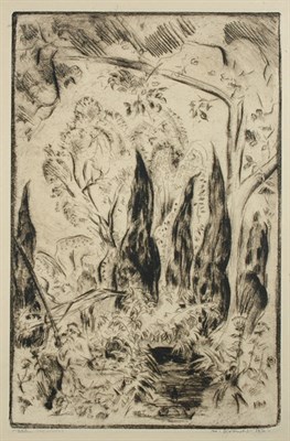Lot 2183 - Werner Drewes THE LOVERS (ROSE I186) Drypoint...