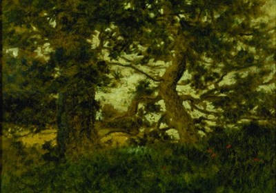 Lot 213 - Alexander Helwig Wyant 1836-1892 A WOODLAND...