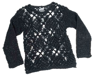Lot 318 - Yamamoto Man's Black Macrame Sweater Japanese,...