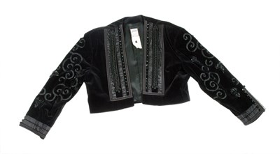 Lot 320 - Gaultier Man's Black Velvet Matador Jacket...