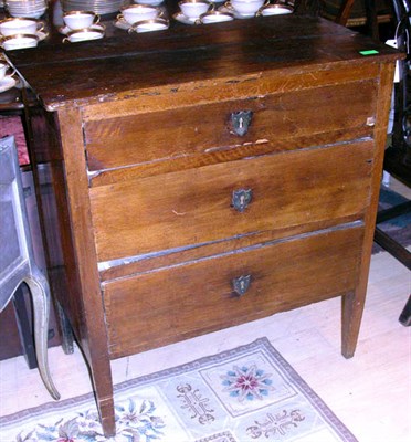 Lot 400 - Continental Fruitwood Three-Drawer Chest...