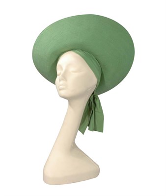 Lot 273 - Lilly Dache Apple Green Sun Hat American, 1938...