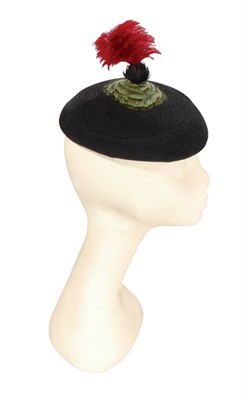 Lot 274 - Rose Descat Feather Plume Pompom Beret French,...