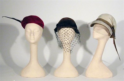 Lot 279 - Group of Jean Barthet Velour Felt Hats French...