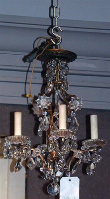 Lot 639 - Louis XV Style Gilt-Metal and Glass Four-Light...