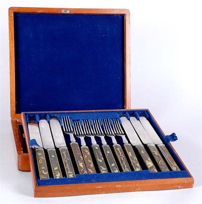 Lot 3428A - Set of Silver Plated Knives and Forks Six of...