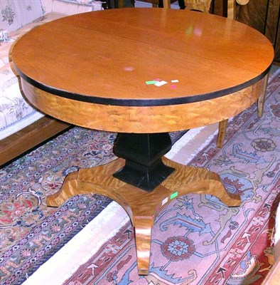Lot 534 - Biedermeier Style Ebonized and Birch Center...