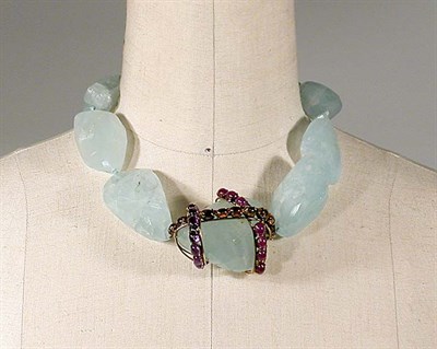 Lot 443 - Iradj Moini Chiselled Blue Quartz Necklace...