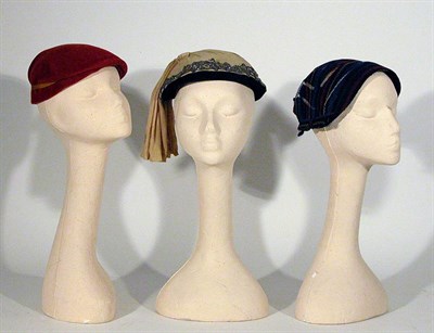 Lot 282 - Group of Hats The first a 1940s American...