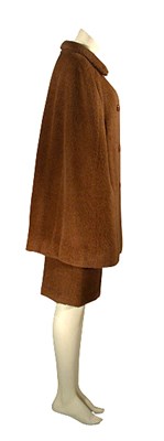 Lot 104 - Norell Cocoa Brown Vicuna Cape Ensemble...