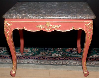 Lot 3594 - Louis XV Style Marble Top Parcel Gilt and Rose...