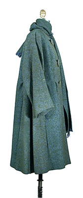 Lot 102 - Pauline Trigere Tucked Tent Coat American,...