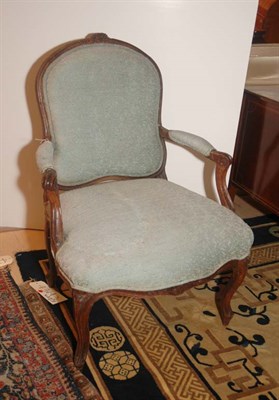 Lot 3387 - Louis XV Style Beechwood Fauteuil
