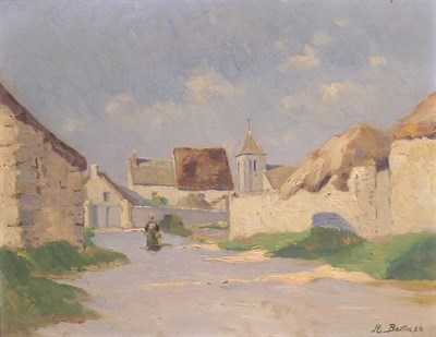 Lot 2041 - R. Bautin French, 20th century VILLAGE IN THE...