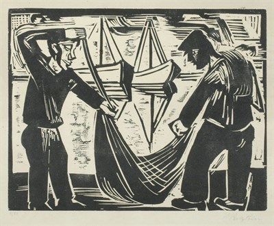 Lot 2269 - Max Pechstein ZWEI FISCHER MIT NETZ (KRUGER...