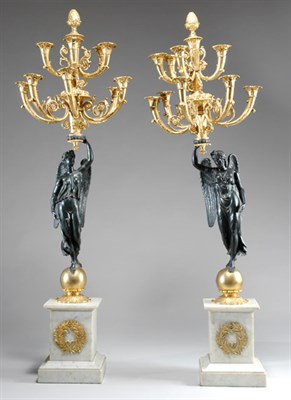 Lot 2310 - Pair of Empire Style Gilt and Patinated-Metal...