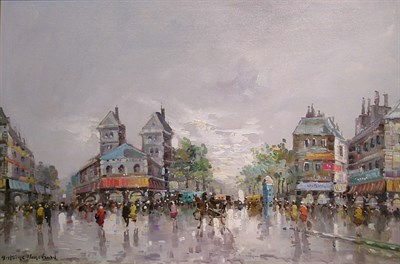 Lot 1011 - Manner of Antoine Blanchard STREET IN PARIS...