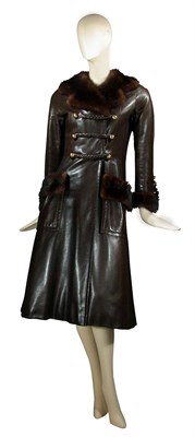 Lot 74 - Yves Saint Laurent Leather Hussar Coat French,...