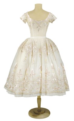 Lot 67 - Lanvin Castillo Embroidered Organdy Bouffant...