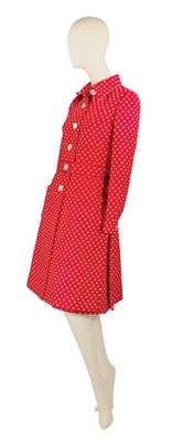Lot 86 - Valentino Red and White Polka Dot Ensemble...