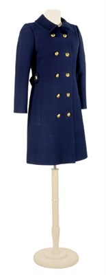 Lot 85 - Yves Saint Laurent Navy Wool Pea Coat French,...